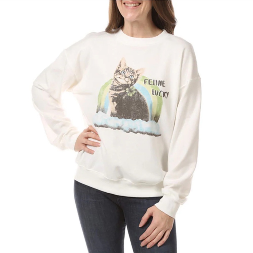 NWT Feline Lucky Sweatshirt (JUNIORS)